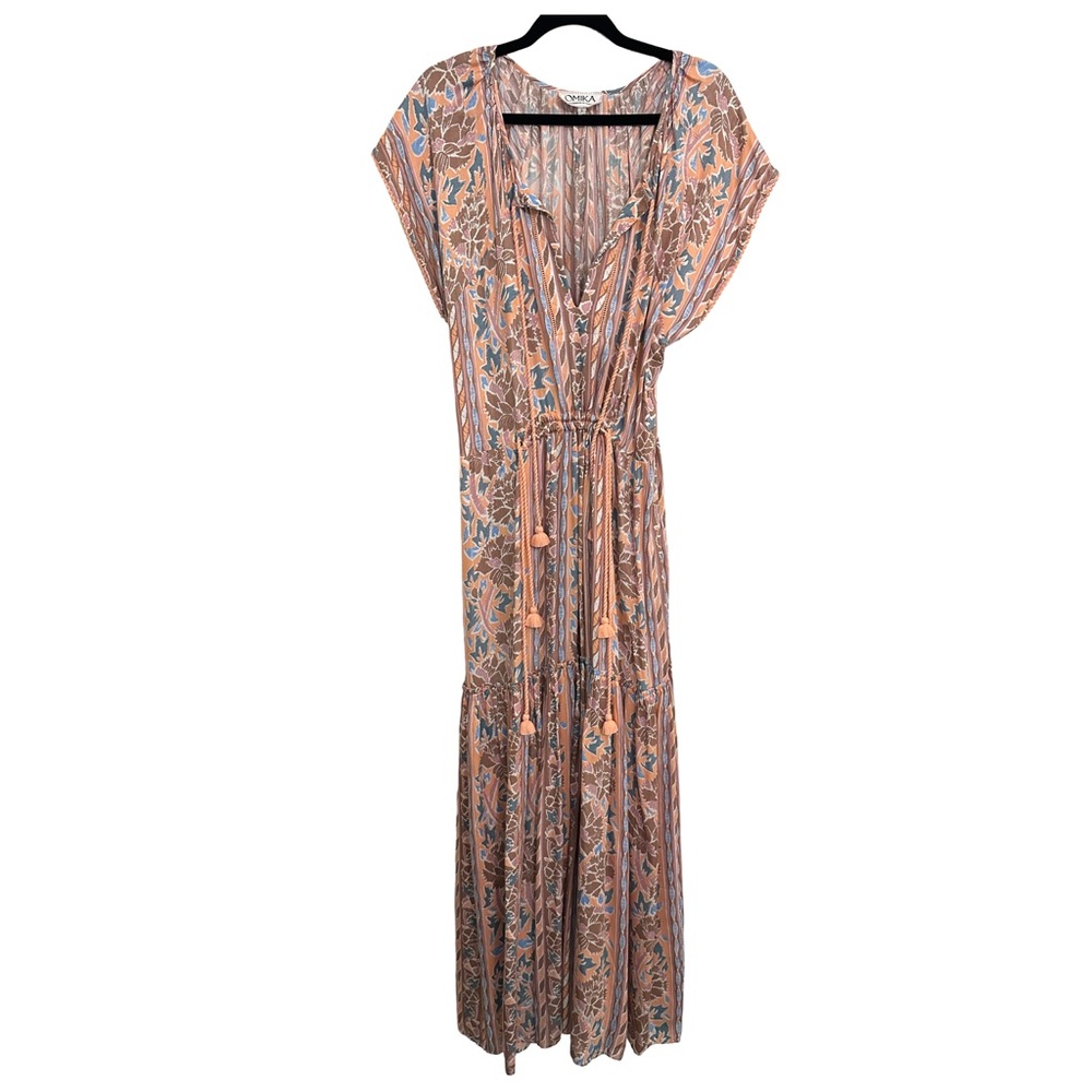 Omika Maxi Dress with Tiers and V-Neck
